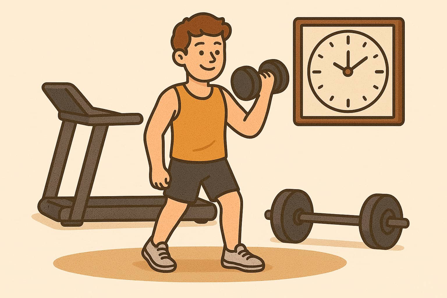 Aqui esta el horario ideal para hacer ejercicio a la semana para perder peso y aumentar la masa muscular. Imagen de la fuente: