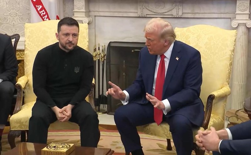 US President Donald Trump and Ukrainian President Volodymyr Zelensky at the White House on February 28, 2025. Photo: Xinhua