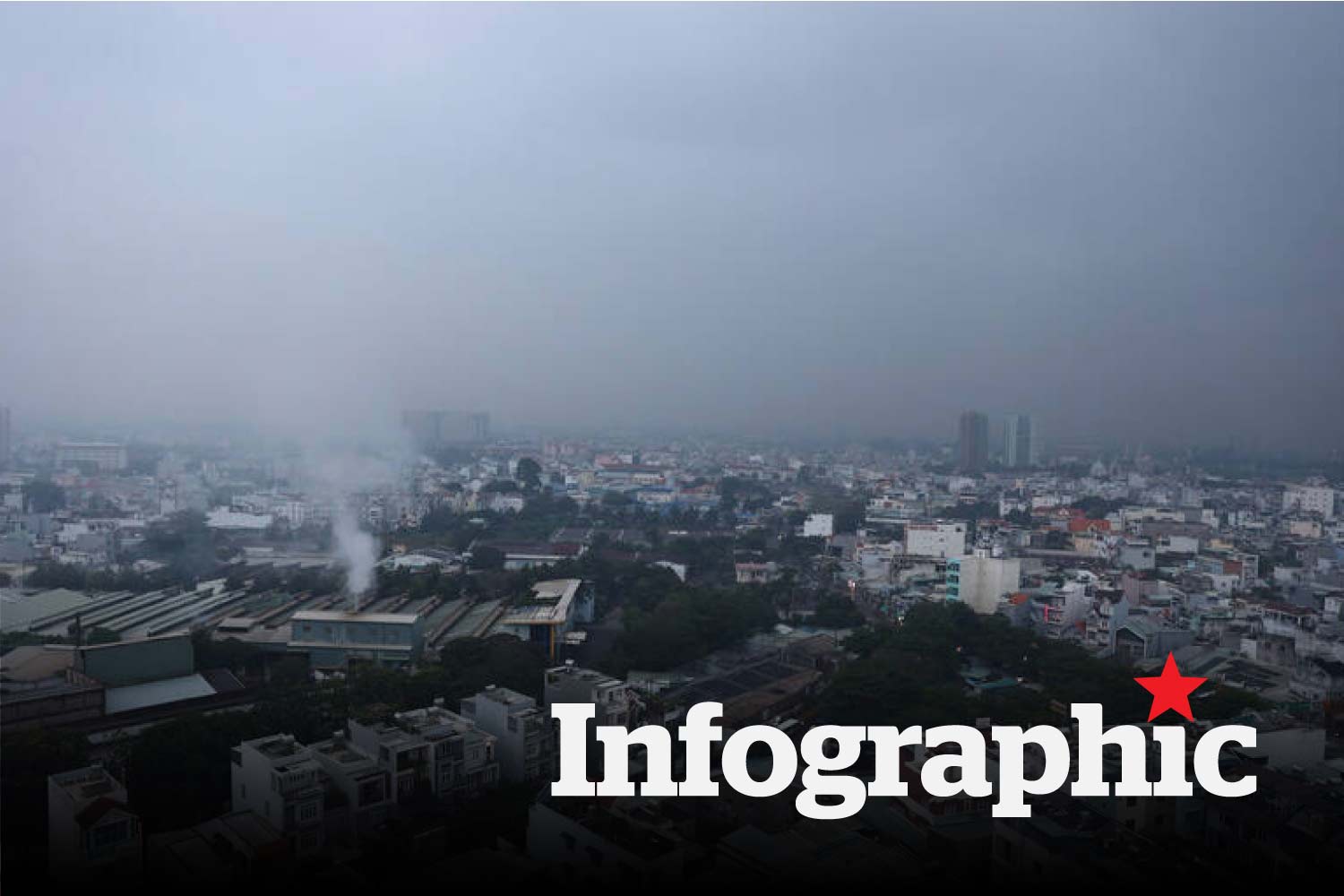 TPHCM - IQ Air cho thấy chỉ số chất lượng không khí tại TPHCM sáng nay ở mức kém.