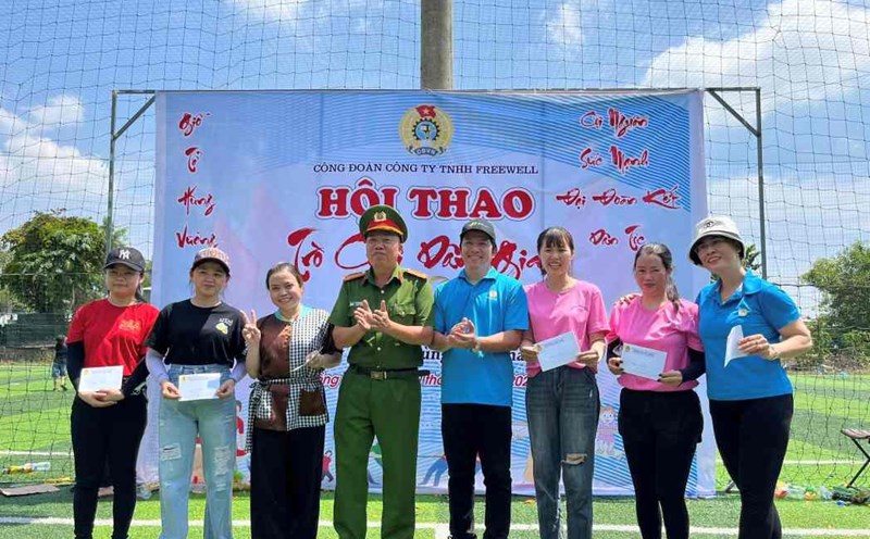 Freewell Company Limited's Trade Union organizes a folk game sports festival in 2025. Photo: Provided by the Trade Union