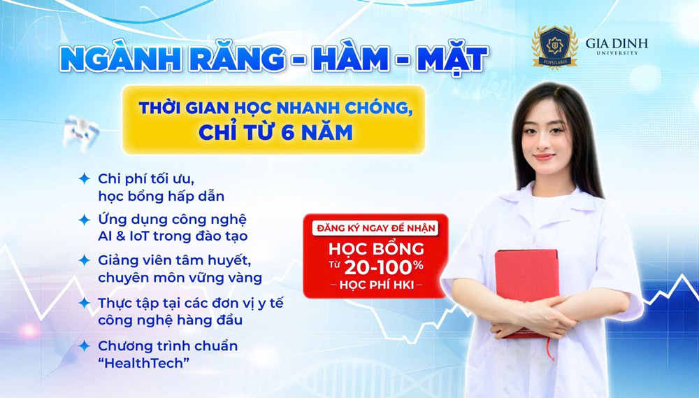 Nganh Rang Ham Mat tai Truong Dai hoc Gia Dinh duoc dao tao theo chuong trinh moi, bam sat thuc tien, ung dung nhieu cong nghe y hoc toi tan.