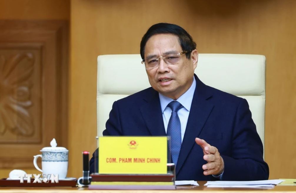 Politburo member and Prime Minister Pham Minh Chinh worked with a delegation of 21 prestigious American universities. Photo: VNA