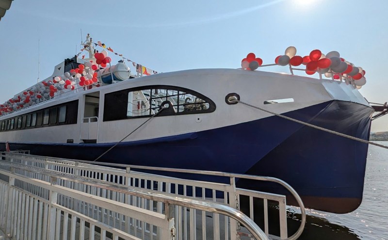 The Phu Quy Express high-speed train operating the Ho Chi Minh City - Con Dao route announced a temporary suspension of operations on April 1-2. Illustrative photo: Minh Quan