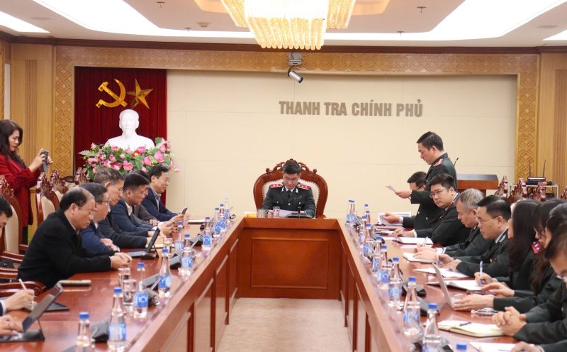 Announcing the Inspection Conclusion of the Bach Mai Hospital Project, Facility 2 and Viet Duc Hospital, Facility 2 in Ha Nam. Photo: Government Inspectorate