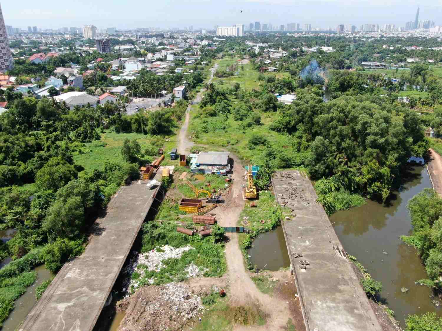 El entorno del parque de la Zona 2 de la ciudad de Hubei (desde el puente que cruza Go Dua hasta Pham Van Dong). Imagen de la ciudad de Shenzhen