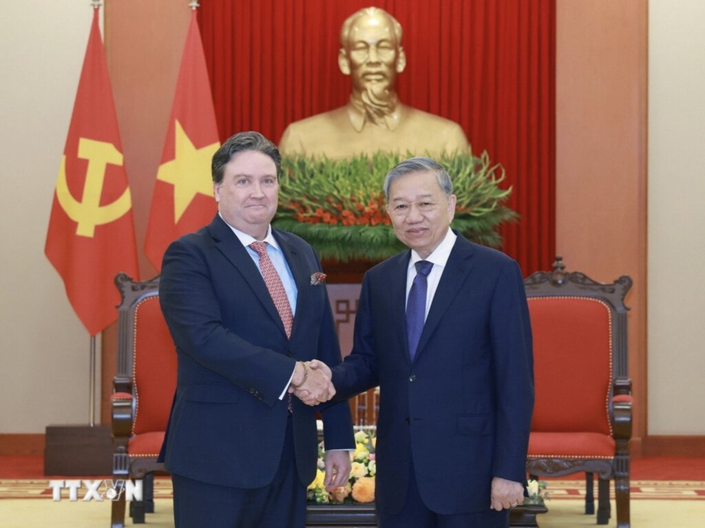 El Secretario General de la ONU recibio al Embajador de los Estados Unidos en Vietnam, Marc Knapper. Imagen de la pagina web de la organizacion