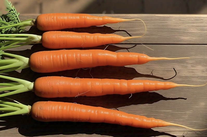 Los beneficios de las zanahorias en el centro de perdida de peso. El dibujo de Hong Jiang