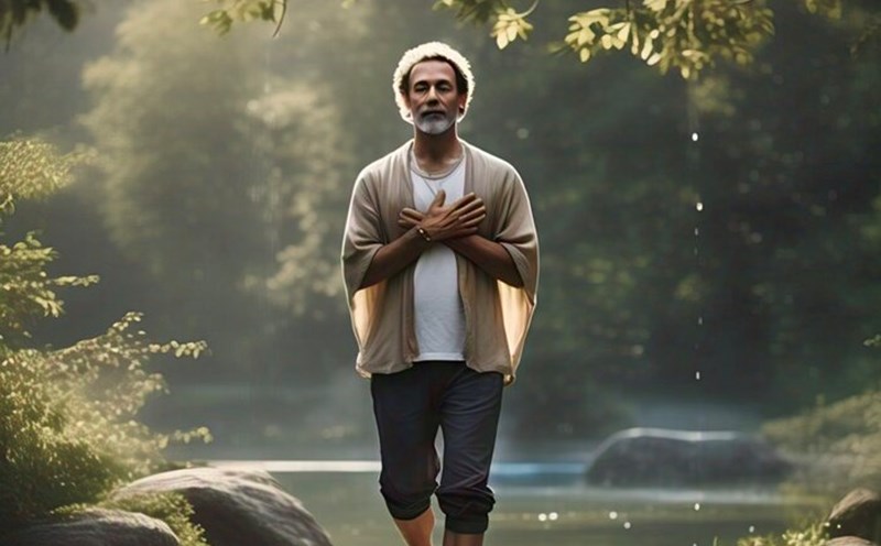 Benefits of meditation when walking with health. Photo: AI