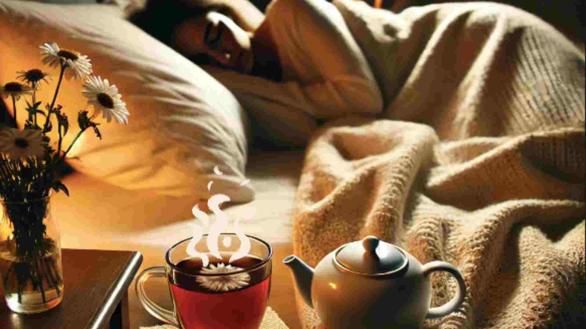 Herbal tea helps sleep well, preventing high blood sugar. Photo AI