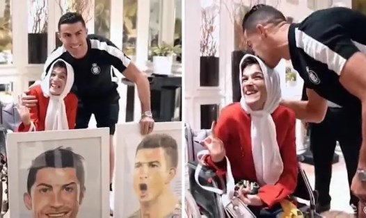 Hành động khiến Ronaldo có thể nhận án phạt 99 roi ở Iran. Ảnh cắt từ video