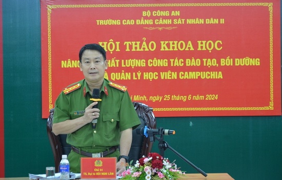 Colonel Bui Nghi Lam - Vice Principal of the People's Police College II - is one of 4 individuals to be considered for the Prime Minister's Certificate of Merit. Photo: People's Police College II