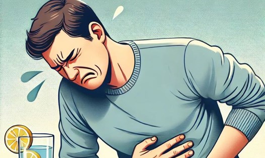 Thói quen có thể gây hại cho sức khỏe đặc biệt khi đói. Ảnh minh họa do AI thiết kế