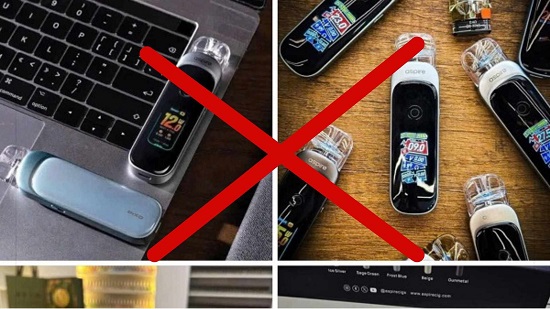 Thuốc lá điện tử rao bán trên mạng. Ảnh chụp màn hình