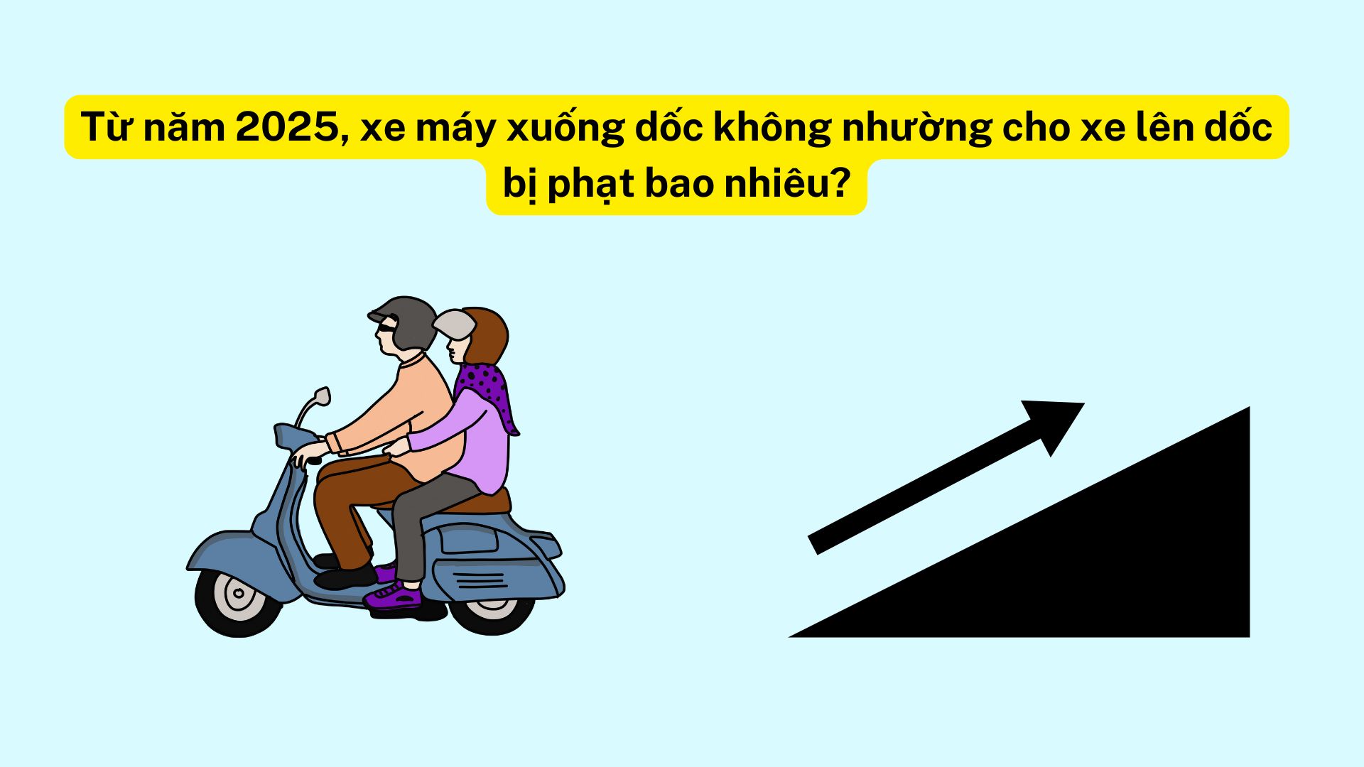 From 2025, motorcyclists who go downhill and do not give way to go downhill will be fined up to 14 million VND. Graphics: Vy Vy