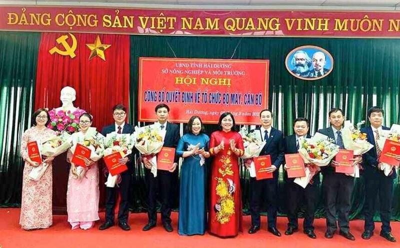 Hai Duong announced the decision to organize the Department of Agriculture and Environment. Photo: Hai Duong Department of Agriculture and Environment