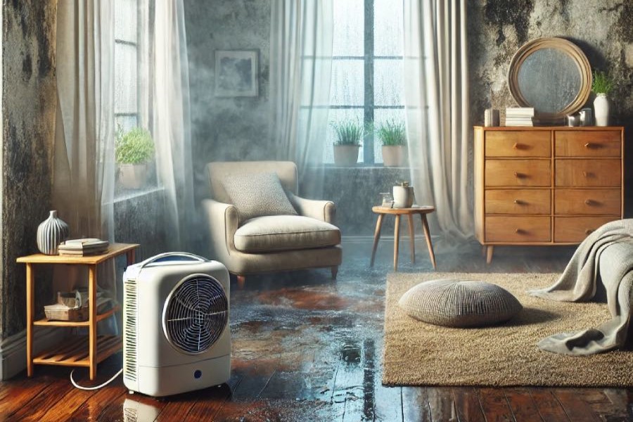 How to keep your home moist to protect your health. Illustrative photo designed by AI