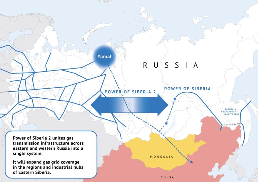 Mang luoi duong ong dan khi o Nga, trong do co duong ong Suc manh Siberia. Anh: Gazprom