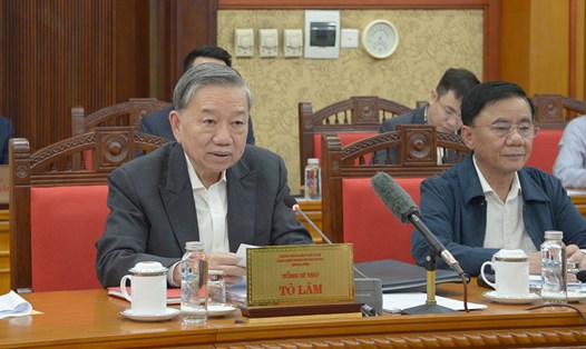 Tổng Bí thư Tô Lâm phát biểu tại phiên họp. Ảnh: T.Vương