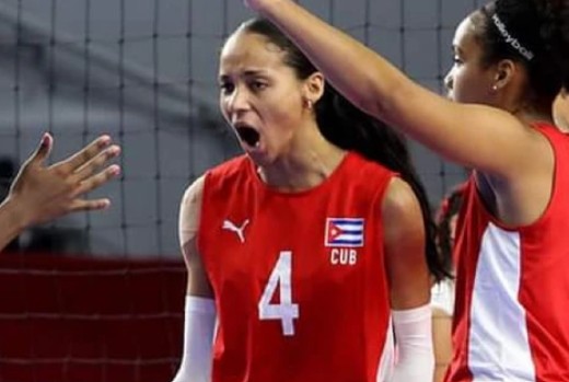 Cau thu Lianet Garcia Anglada da toi Viet Nam thi dau cho doi nu TPHCM. Anh: Cuba Volleyball