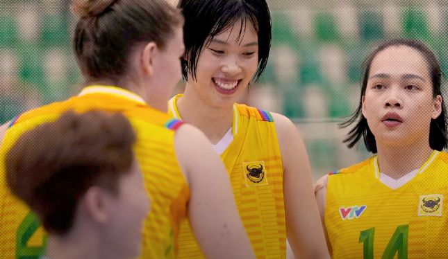 VTV Binh Dien Long An won the opening match of the Hoa Lu - Binh Dien Cup 2025. Photo: Vietnam Volleyball