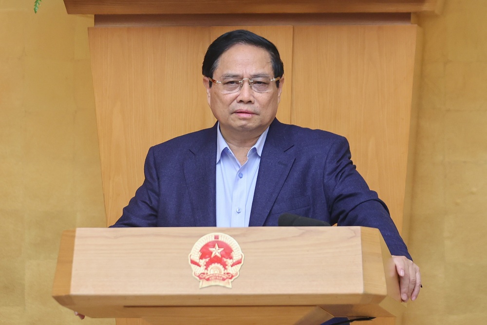 Politburo member and Prime Minister Pham Minh Chinh requested to focus on completing the project to reorganize and merge a number of provinces. Photo: Nhat Bac