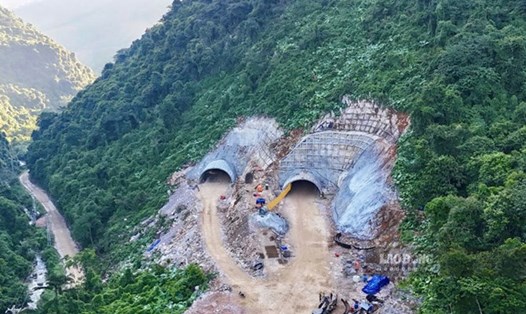 Dự án cao tốc Đồng Đăng - Trà Lĩnh đang được triển khai xây dựng. Ảnh: Tân Văn