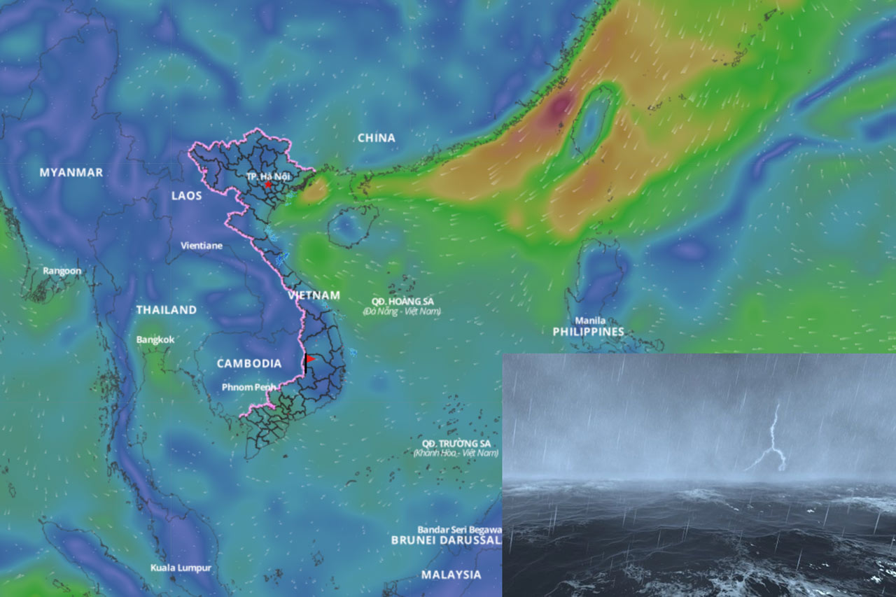 Forecast of bad weather tomorrow due to cold air