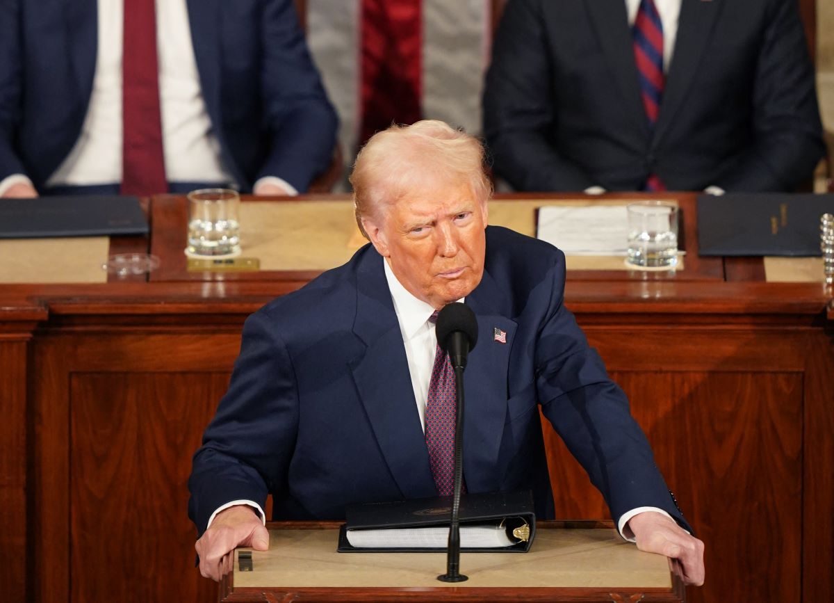 US President Donald Trump speaks before the House of Representatives on the evening of March 4, 2025. Photo: AFP