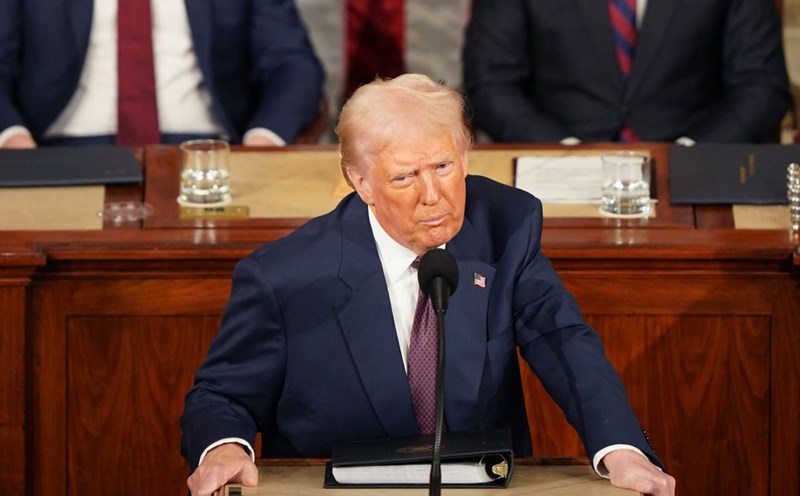 US President Donald Trump speaks before the House of Representatives on the evening of March 4, 2025. Photo: AFP