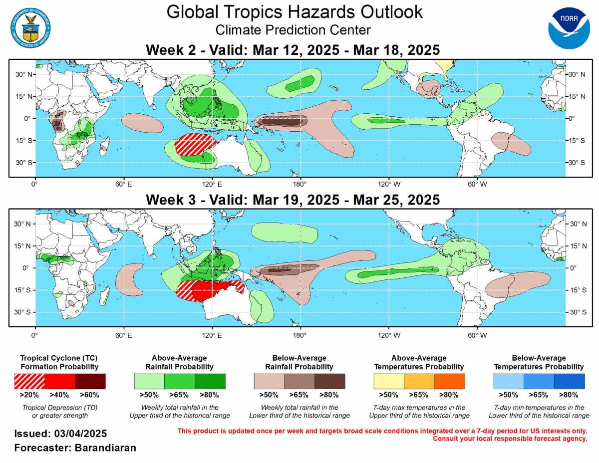 Du bao bao, thoi tiet toan cau. Anh: NOAA