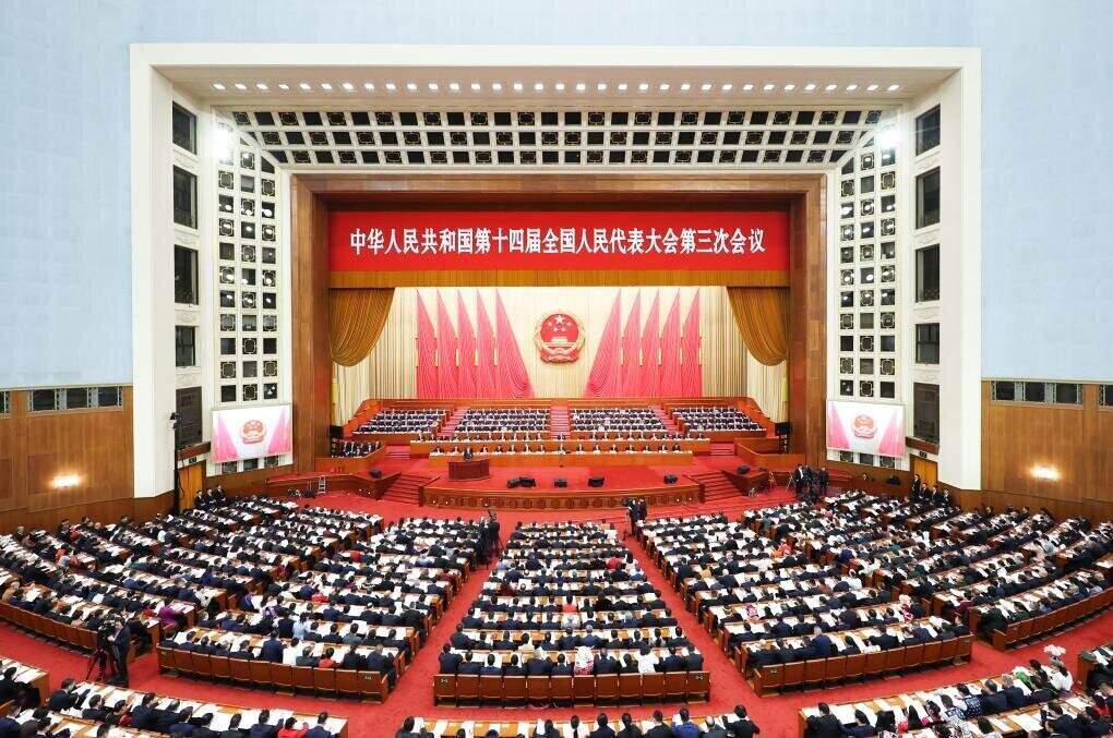 Scene of the opening session of the National People's Congress (NPC) on March 5. Photo: Xinhua