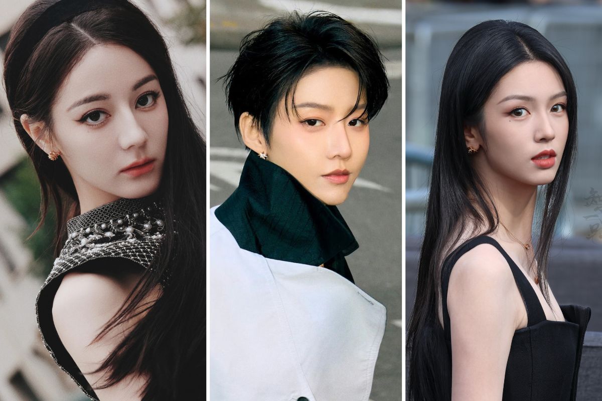 Dior Dilraba Dilmurat, Liu Yu Xin, and Zhou Da ambassadors. Photo: Weibo