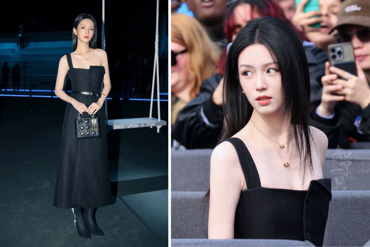 Dai su toan cau Luu Vu Han va dai su thuong hieu Chau Da tham du show Dior. Anh: Dior, Xiaohongshu