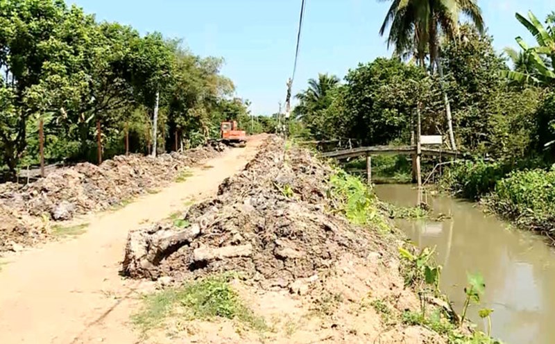 Responding to saline intrusion, solutions from the government and people. Photo: Hoang Loc