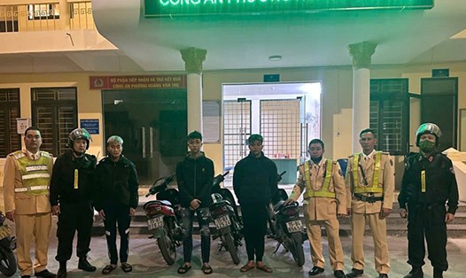 Các trường hợp vi phạm trật tự an toàn giao thông đêm 4.3 bị Công an Hải Phòng xử lý. Ảnh: Công an Hải Phòng