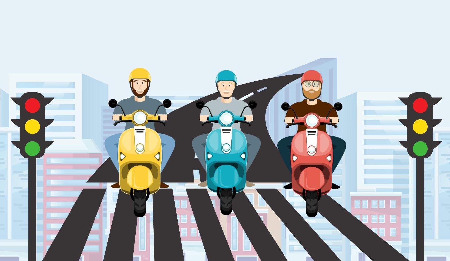 Latest regulations on fines for motorbikes in a row. Graphics: Phuong Anh