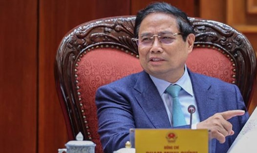 Ủy viên Bộ Chính trị, Thủ tướng Chính phủ Phạm Minh Chính nhấn mạnh, việc sắp xếp các đơn vị hành chính cấp tỉnh cần căn cứ trên một số tiêu chí quan trọng. Ảnh: VGP