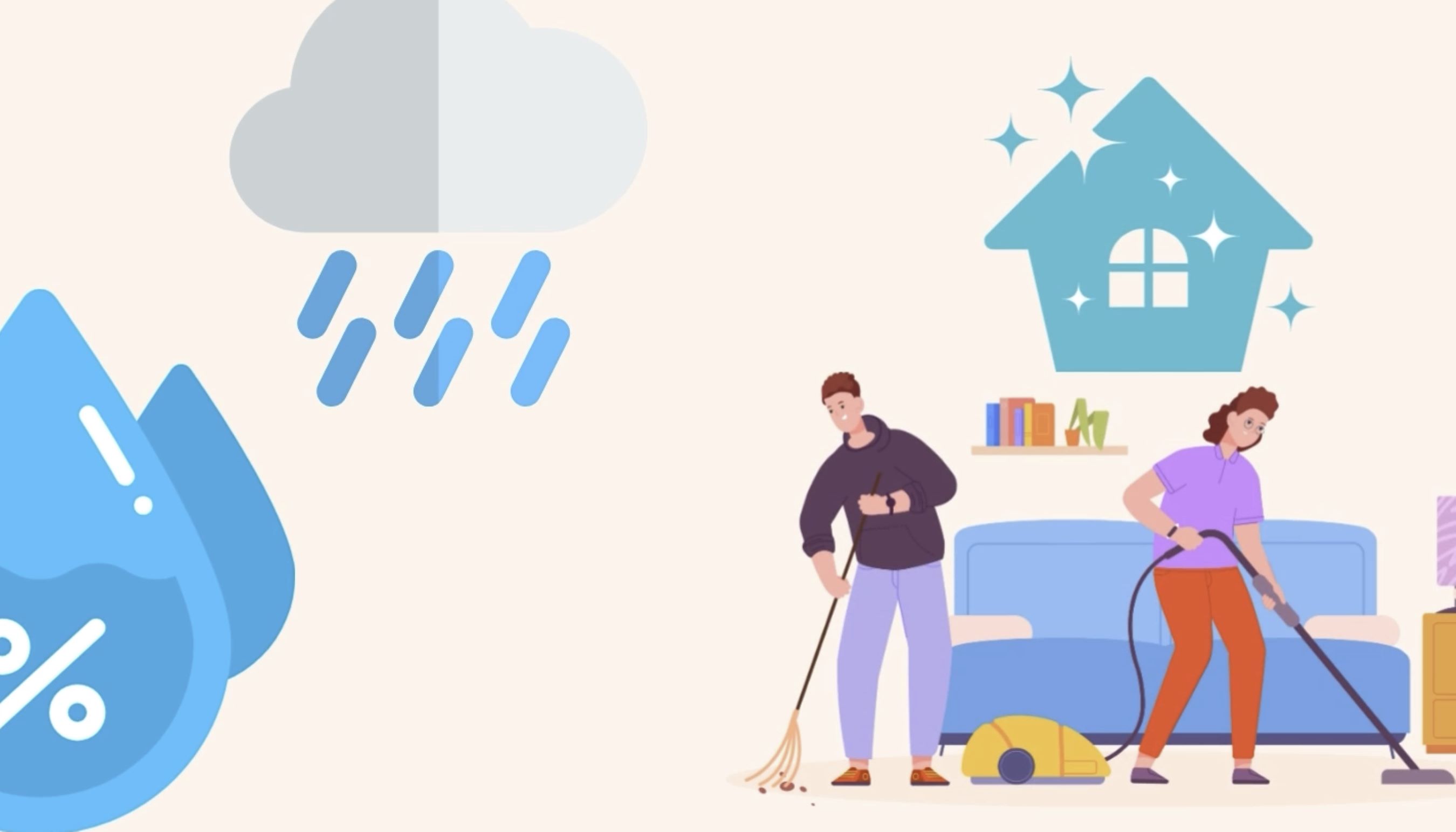 It is necessary to clean and keep the house airy on wet days. Graphics: Trang Phuong