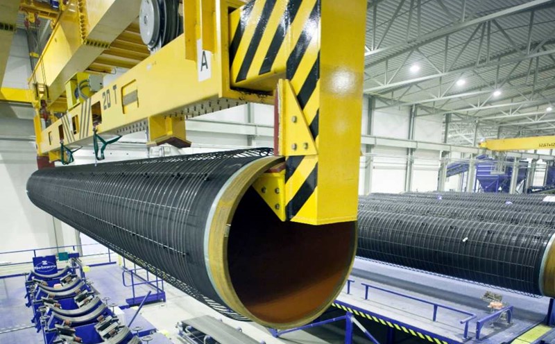 Producing the gas pipeline for Nord Stream 2. Photo: Gazprom