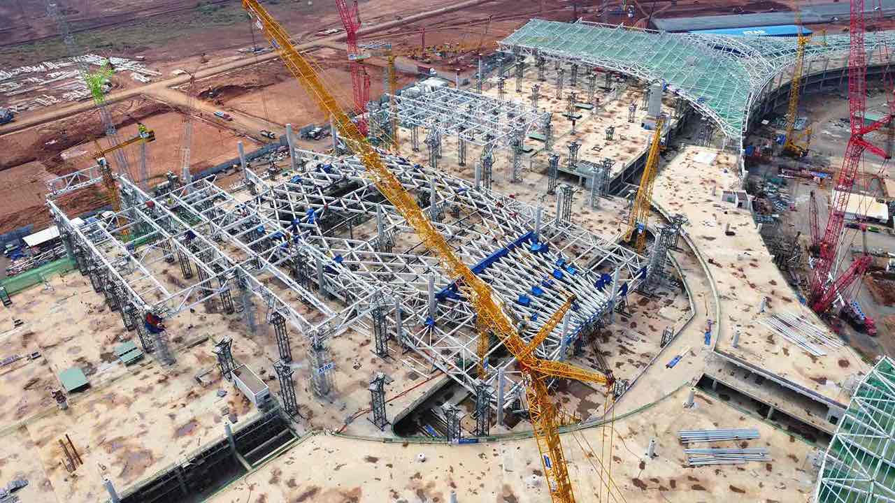 The Ministry of Construction is required to learn from experience in implementing component project 4, Long Thanh airport. In the photo, the central part of the Long Thanh airport passenger terminal. Photo: Ha Anh Chien