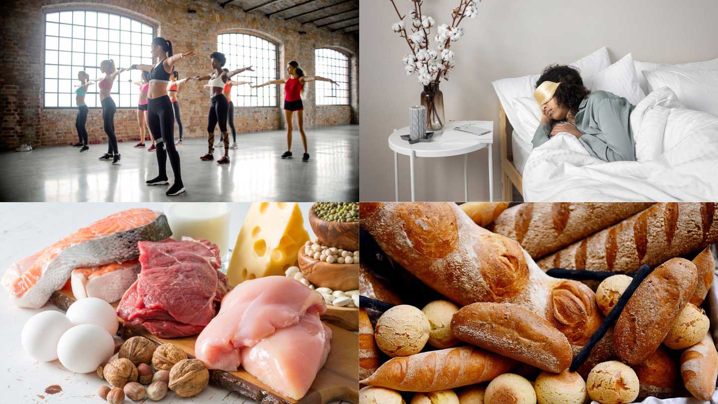 Maintaining some simple habits can help increase muscle mass and burn fat. Graphics: Han Nghien