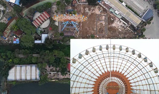 Hiện trạng Công viên Mặt Trời Mới tiêu điều, xuống cấp. Ảnh: Tùng Giang