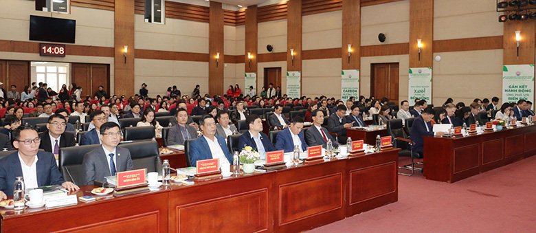 Delegates attending the Workshop "Green transformation in industrial parks for sustainable development of Hai Phong City" held on the afternoon of March 6. Photo: Hoang Tung