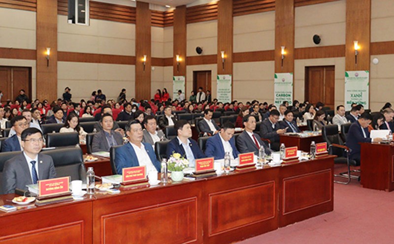 Delegates attending the Workshop "Green transformation in industrial parks for sustainable development of Hai Phong City" held on the afternoon of March 6. Photo: Hoang Tung