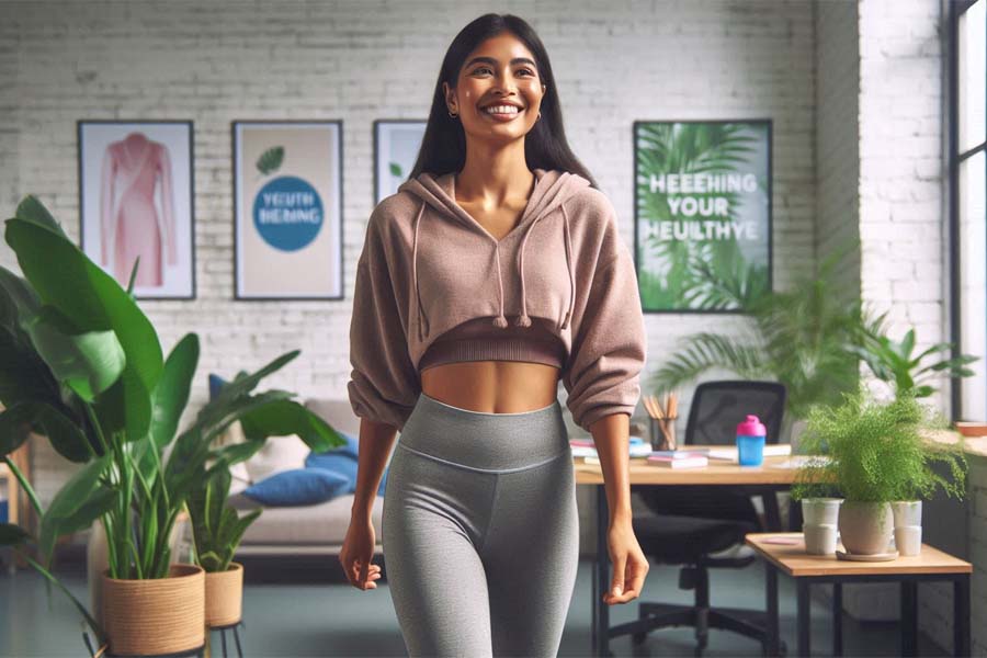 Applying a few small lifestyle changes, you can increase the number of steps you take a day to help achieve effective weight loss goals. Photo - AI: Cat Tien