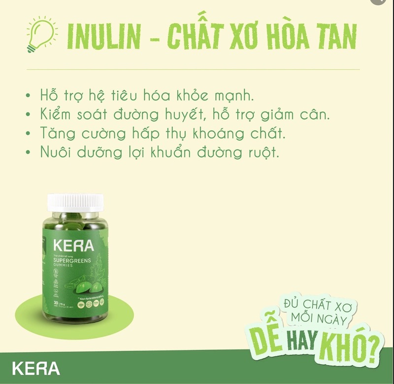 Image of Kera vegetable candy advertisement on Quang Linh Vlogs' company Fanpage. Photo: PV takes a screenshot