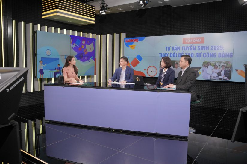 Seminar "2025 Admissions Consulting: Changes to create fairness" organized by Lao Dong Newspaper on March 6. Photo: Vu Linh