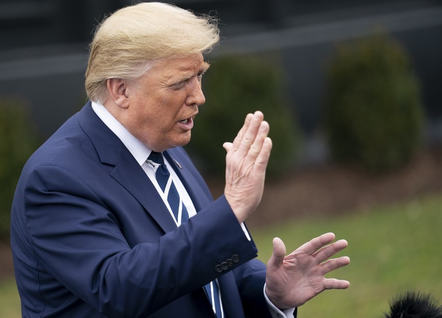 US President Donald Trump's tariff policies risk leading to a trade war. Photo: Xinhua