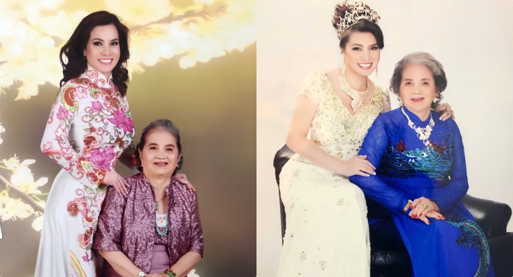 Miss Kim Hong with her mother. Photo: Provided by the character.