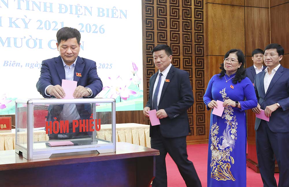 Mr. Lo Van Cuong was elected to hold the position of Vice Chairman of the Provincial People's Committee. Photo: Thanh Binh